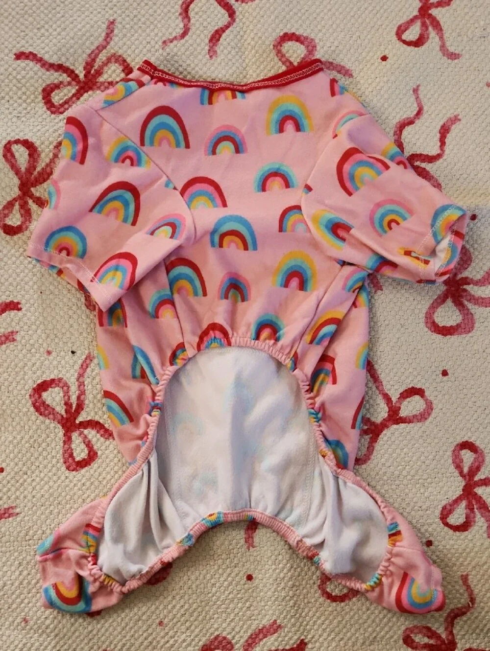 Pink Rainbow Print Dog Pajamas